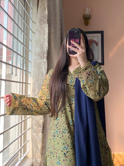 3 Piece - Khaddar Printed Dress